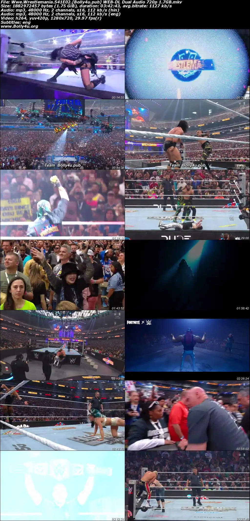 WWE Wrestlemania 41 WEB-DL Hindi Dual Audio PPV 20 April 2025 720p 480p Download