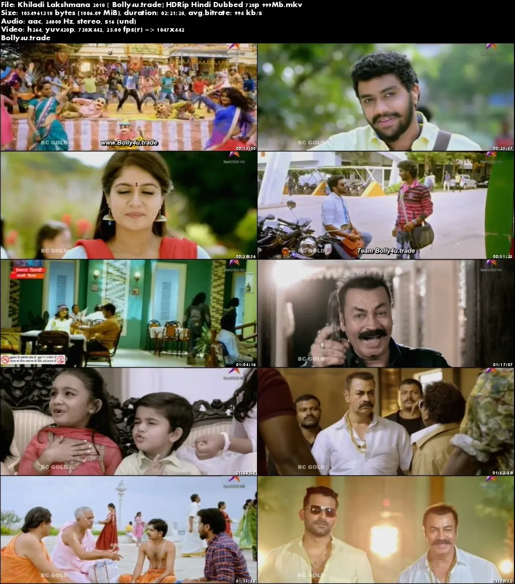 Khiladi Lakshmana 2018 HDTV 400Mb Full Hindi Dubbed Movie Download 480p
