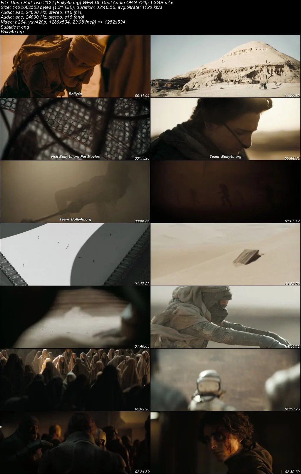 Dune Part Two 2024 WEB-DL Hindi Dual Audio ORG Full Movie Download 1080p  720p  480p