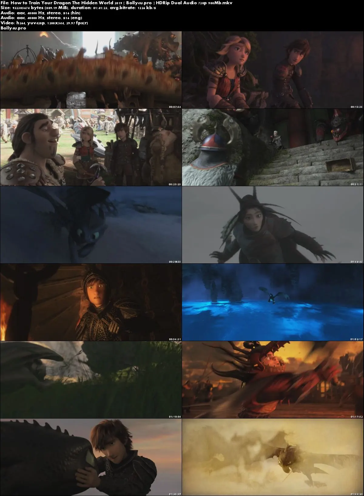 How to Train Your Dragon The Hidden World 2019 HDRip 300MB Hindi Dual Audio 480p Download