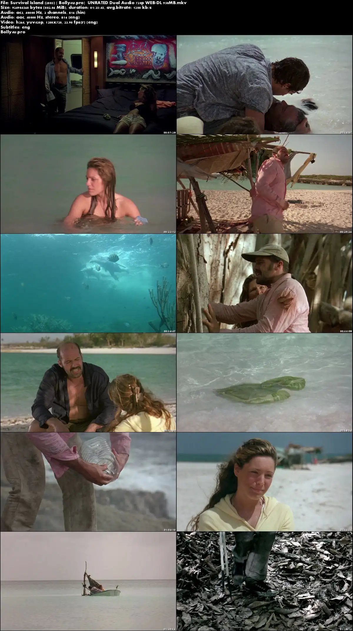 Survival Island 2005 WEB-DL 850MB UNRATED Hindi Dual Audio 720p Download