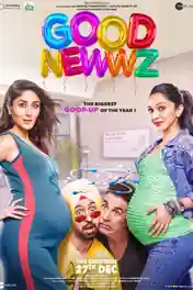 Good Newwz 2019 Pre DVDRip 300Mb Full Hindi Movie Download 480p poster | Bolly4u Official