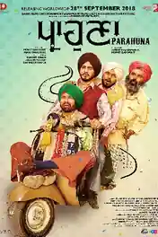 Parahuna 2018 WEB-DL 850Mb Punjabi Movie Download 720p poster | Bolly4u Official
