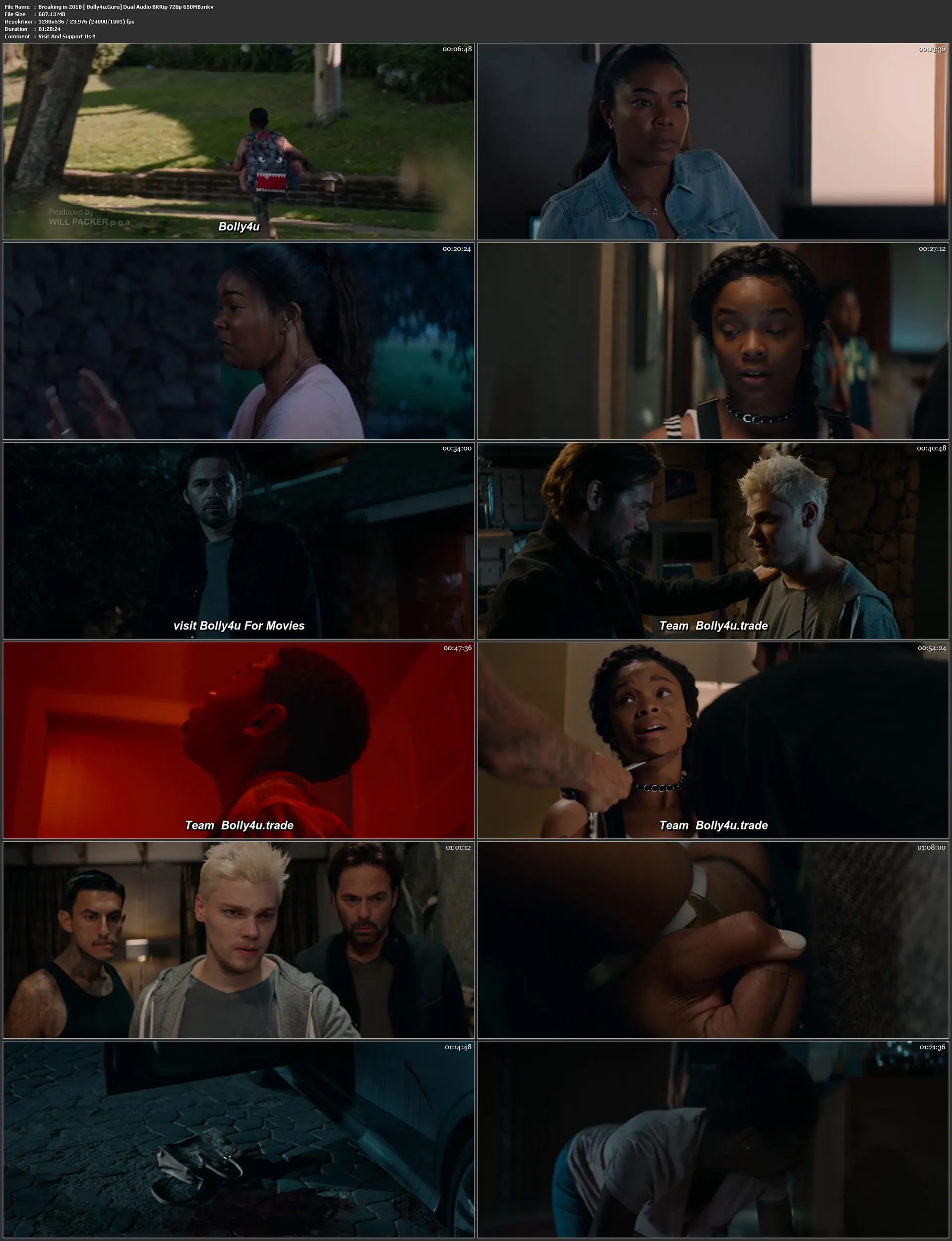 Breaking in 2018 BRRip 300Mb Hindi Dual Audio 480p Download