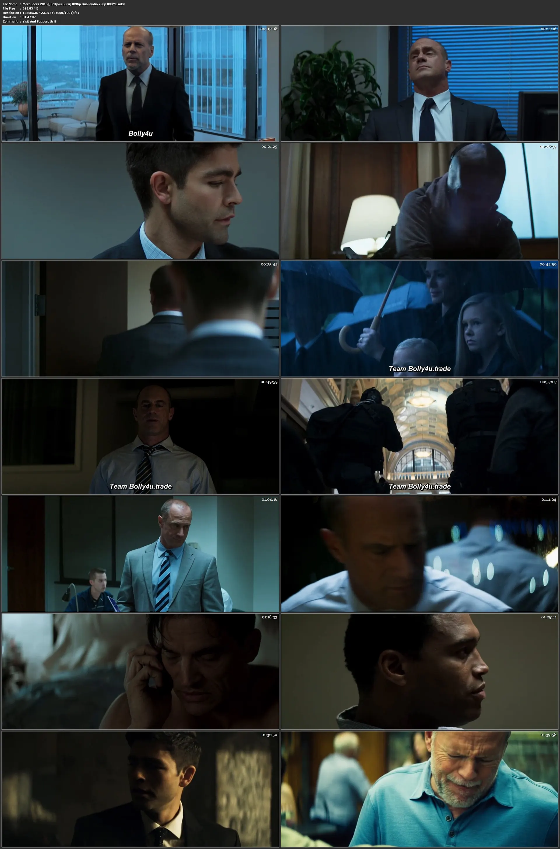 Marauders 2016 BRRip 800Mb Hindi Dual Audio 720p Download