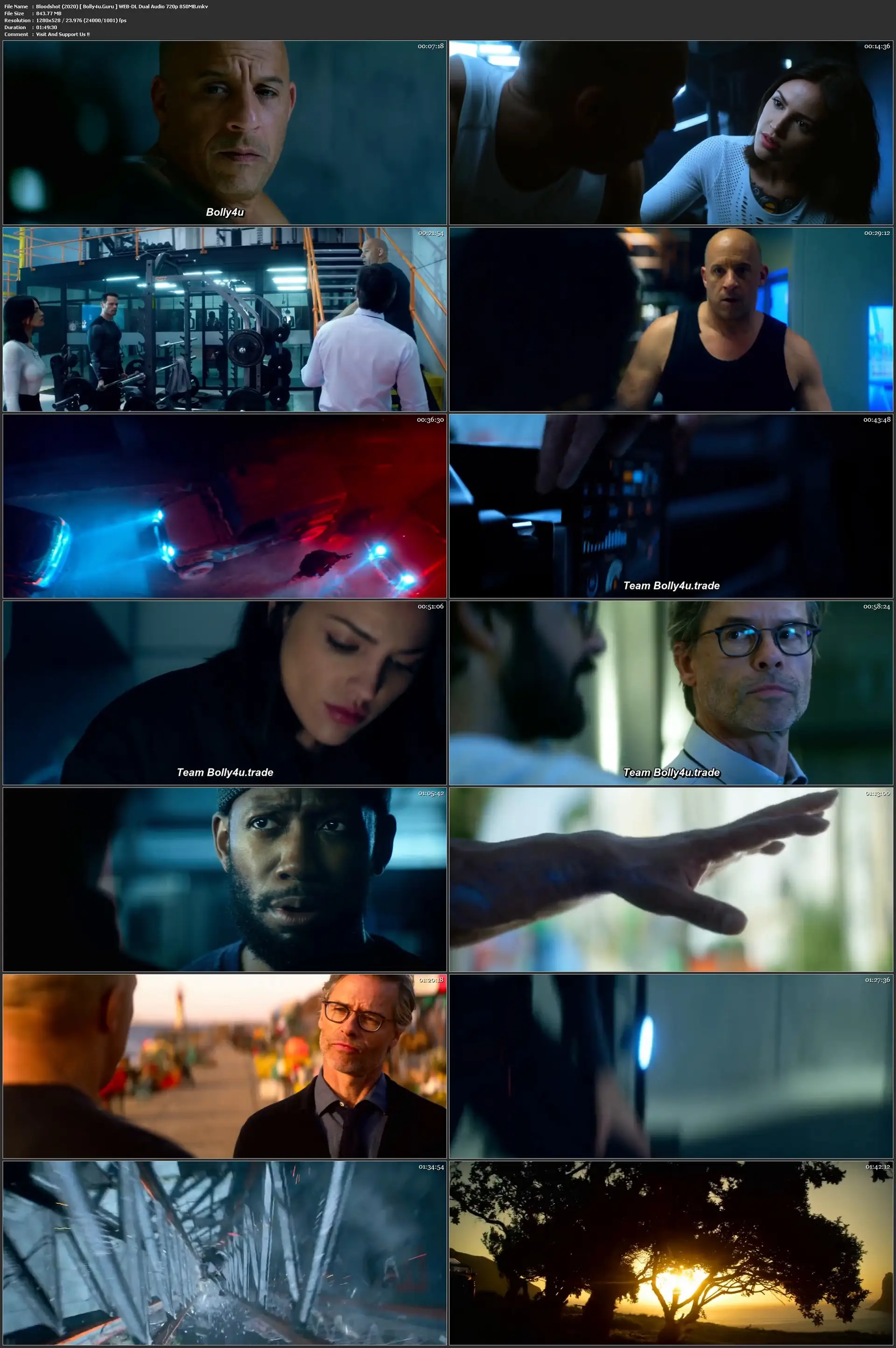Bloodshot 2020 WEB-DL 850MB Hindi Dual Audio 720p Download