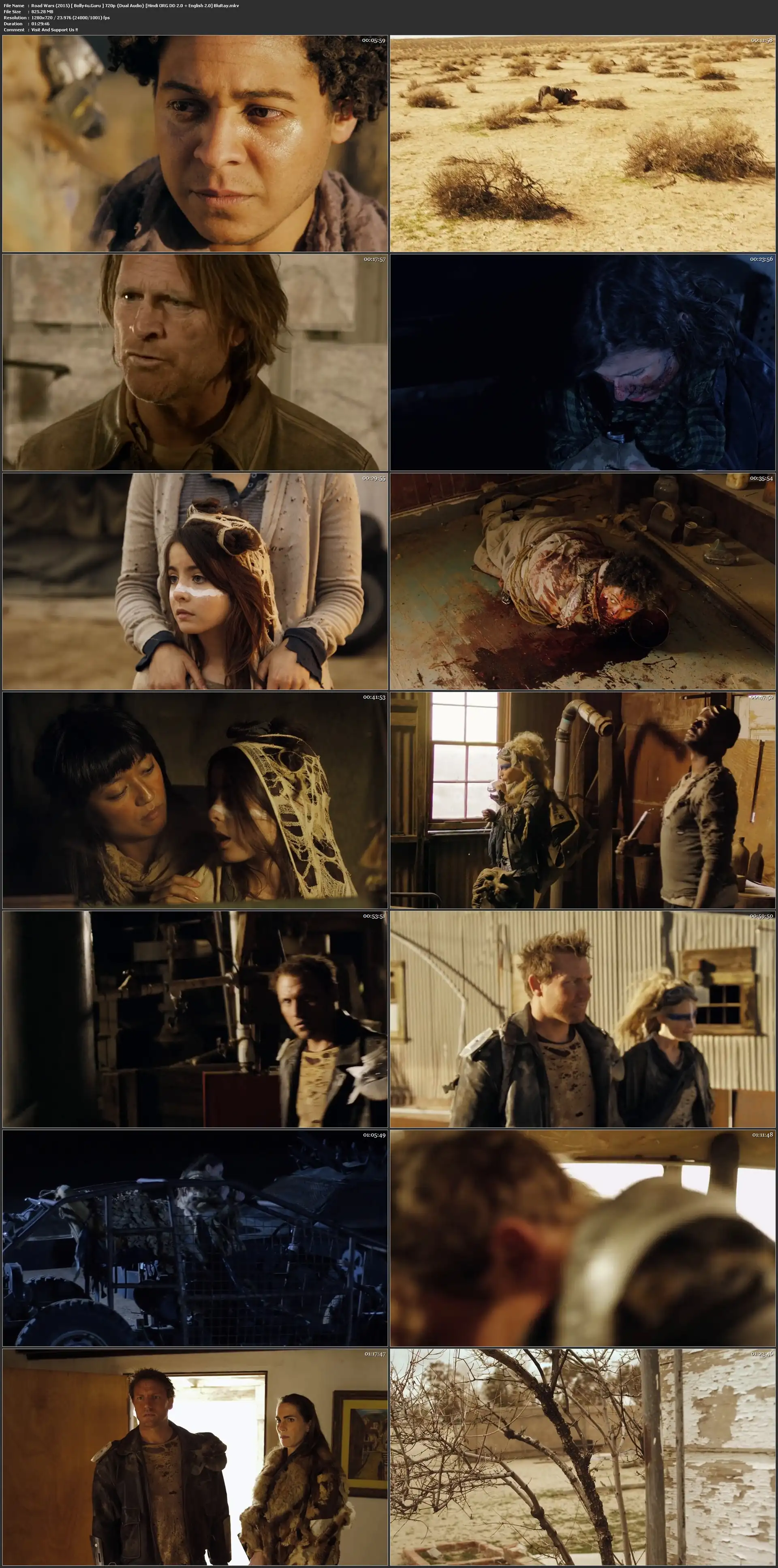 Road Wars 2015 BluRay 800Mb Hindi Dual Audio 720p Download