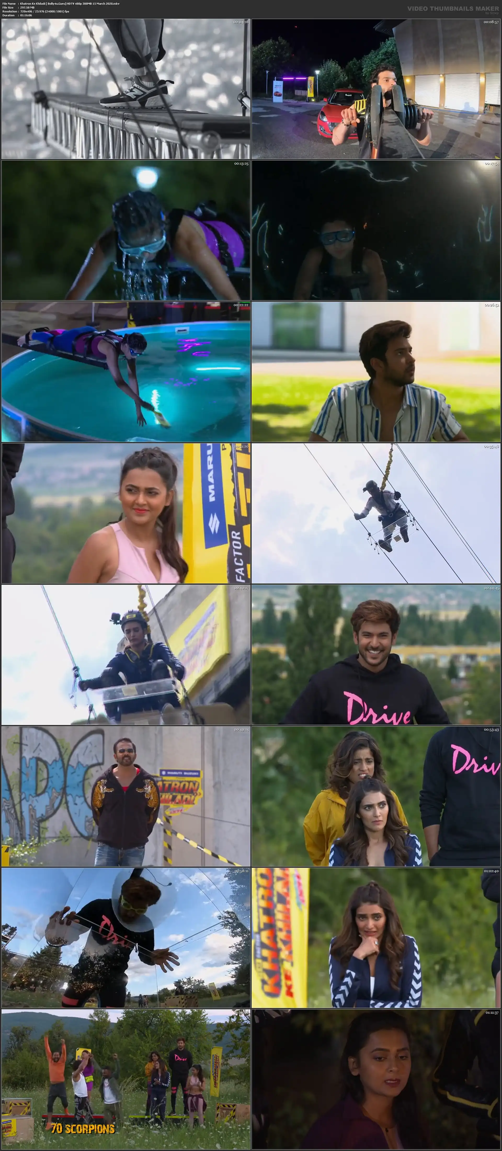 Khatron Ke Khiladi HDTV 480p 300MB 15 March 2020 Download