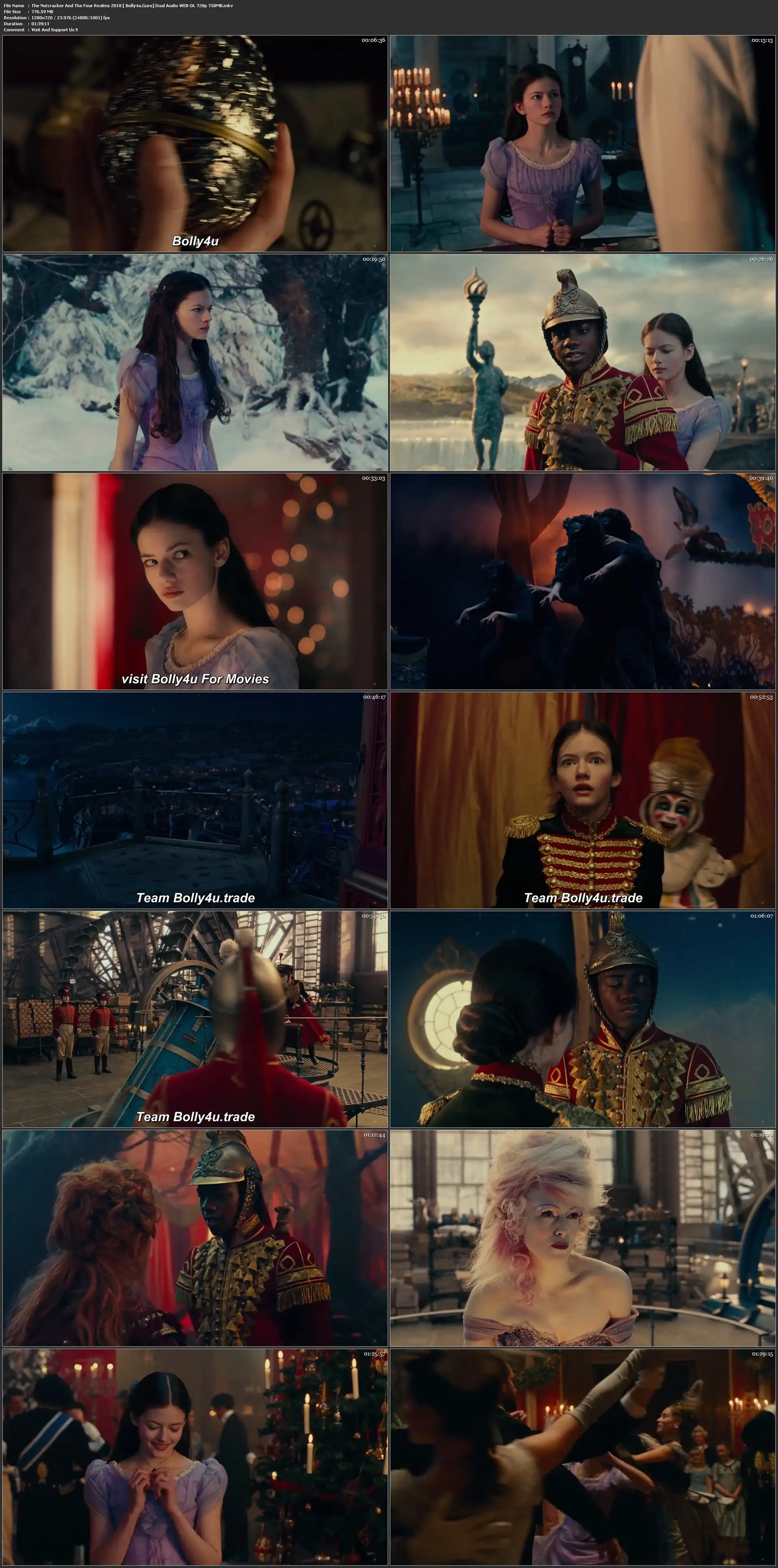 The Nutcracker And The Four Realms 2018 WEB-DL 300Mb Hindi Dual Audio 480p Download