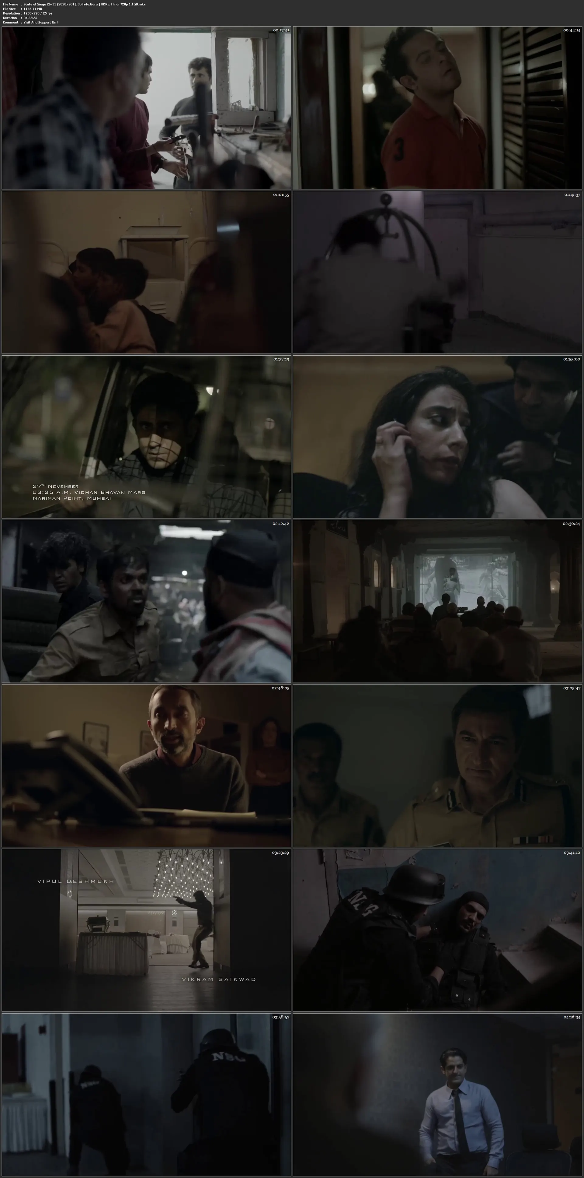 State of Siege 26-11 2020 HDRip 1.1GB Hindi Complete S01 Download 720p