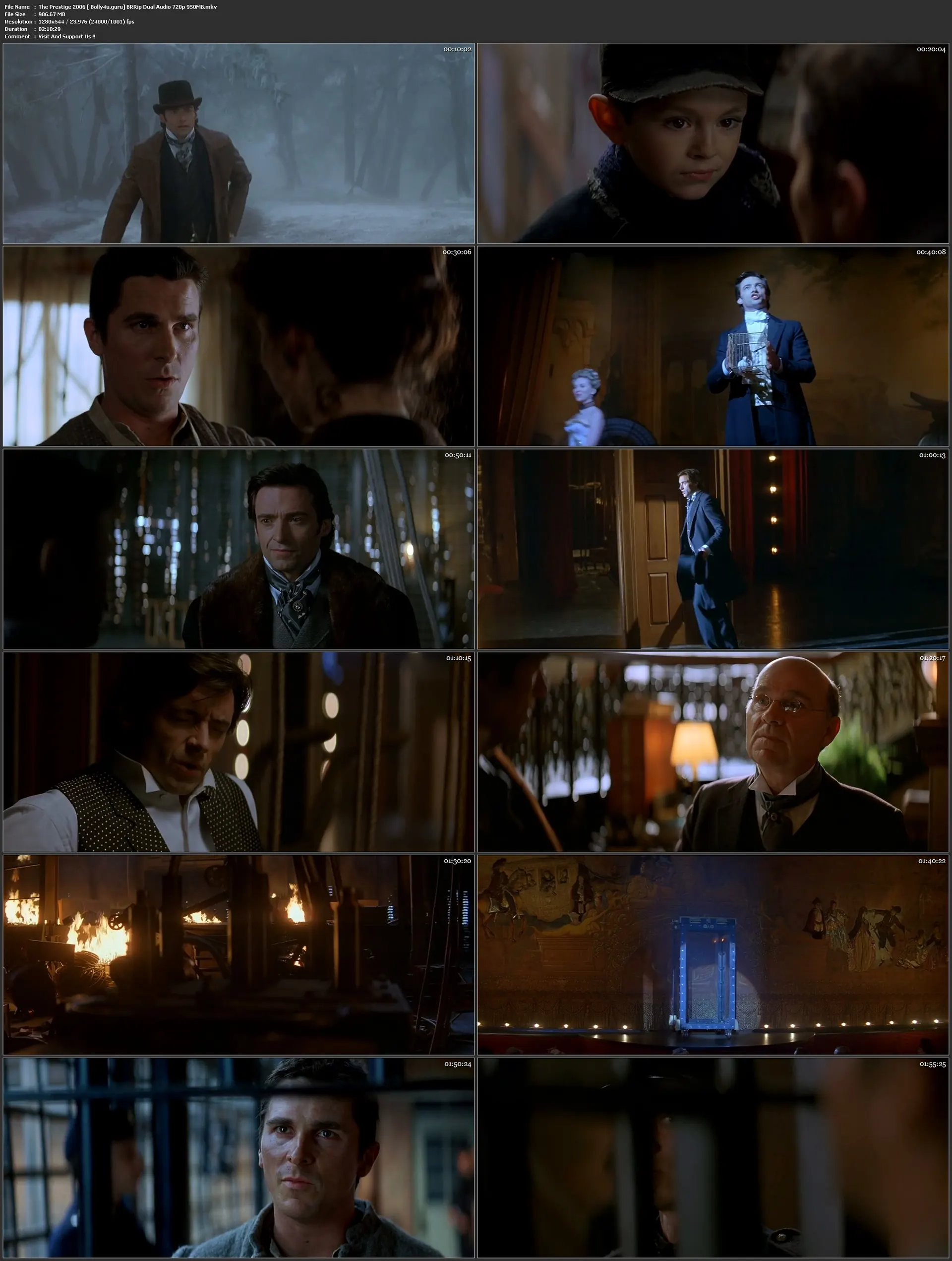 The Prestige 2006 BRRip 300Mb Hindi Dual Audio 480p Download