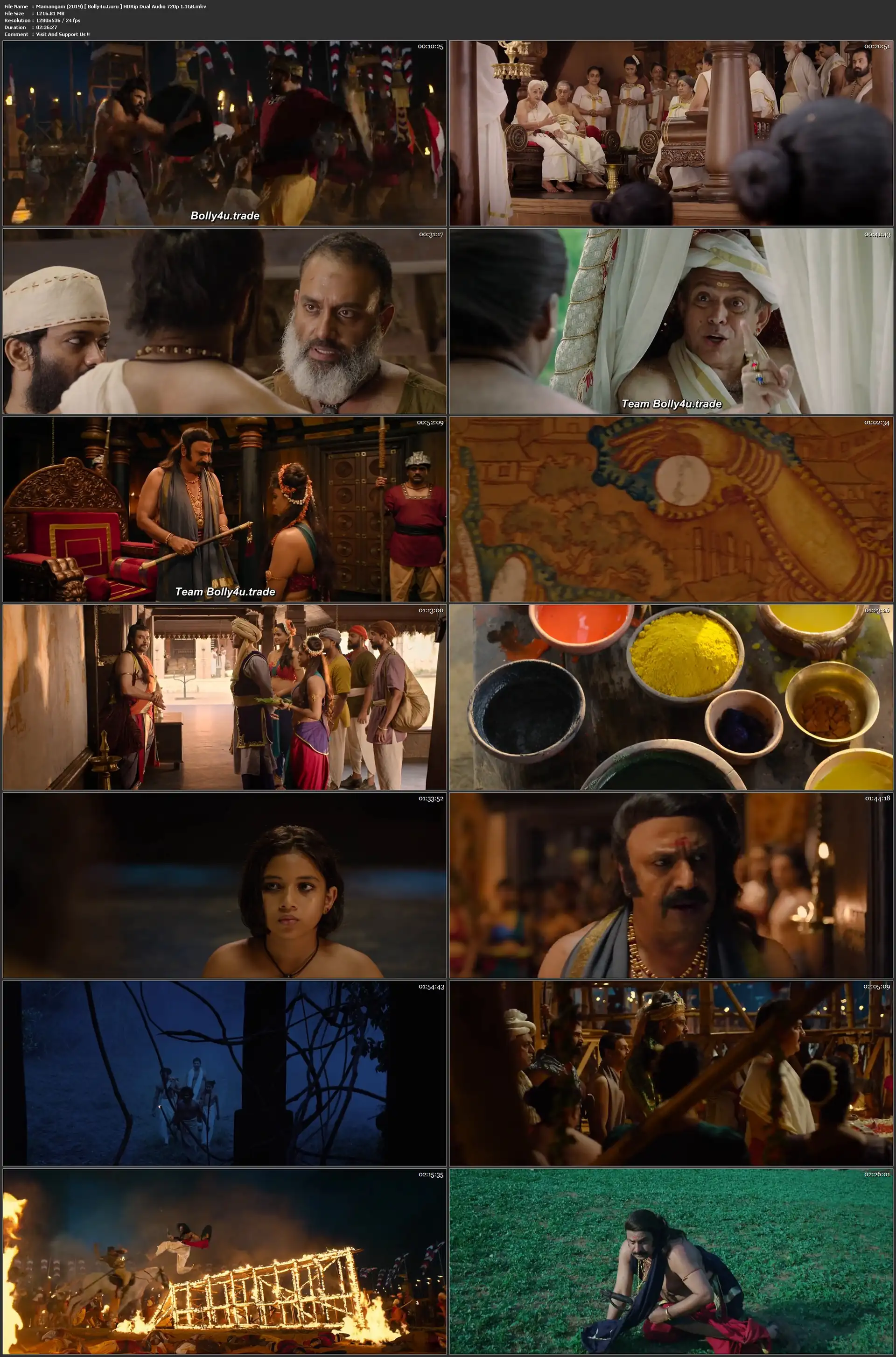 Mamangam 2019 HDRip 500Mb UNCUT Hindi Dual Audio 480p Download