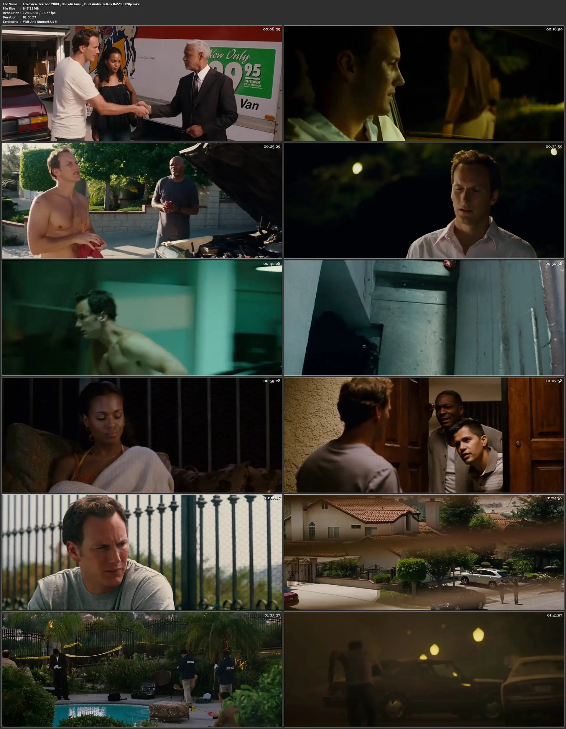 Lakeview Terrace 2008 BluRay 350MB Hindi Dual Audio 480p Download