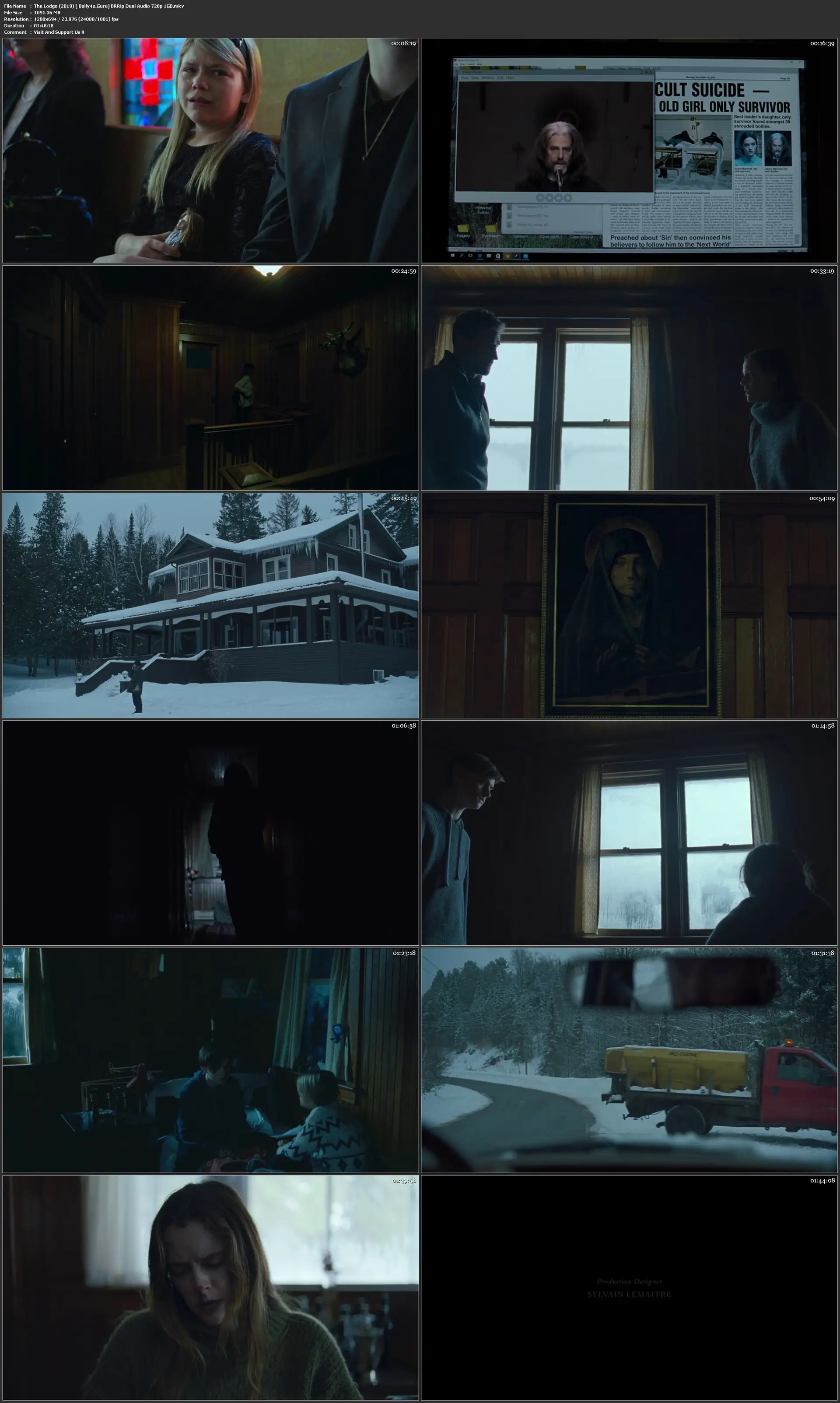 The Lodge 2019 BRRip 300MB Hindi Dual Audio 480p Download