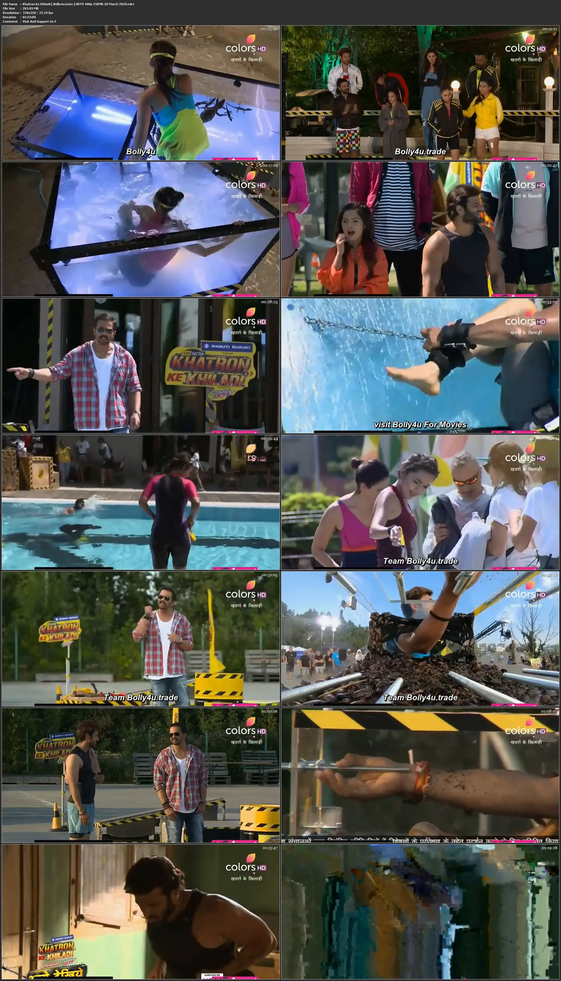 Khatron Ke Khiladi HDTV 480p 250Mb 28 March 2020 Download