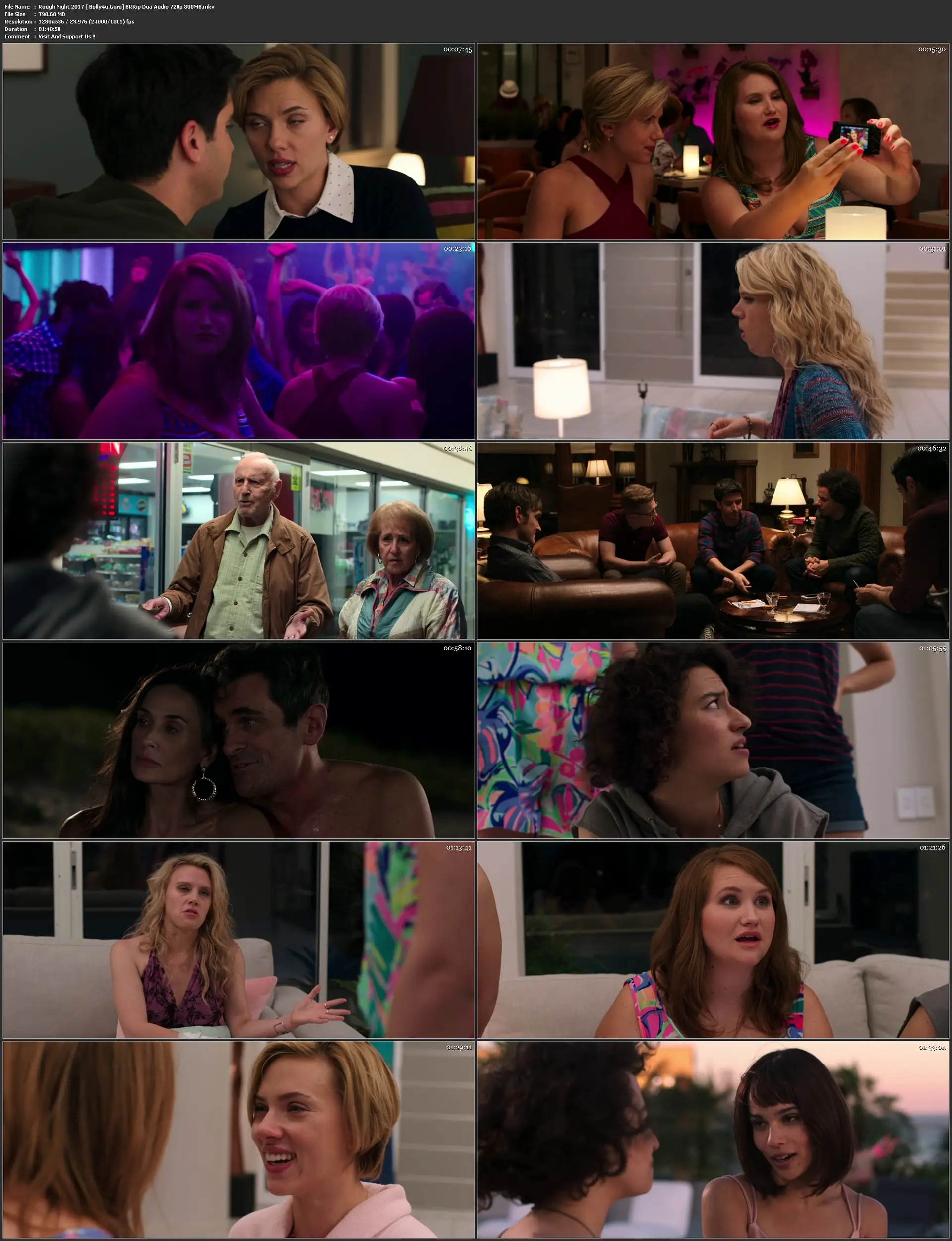 Rough Night 2017 BRRip 300Mb Hindi Dual Audio 480p Download