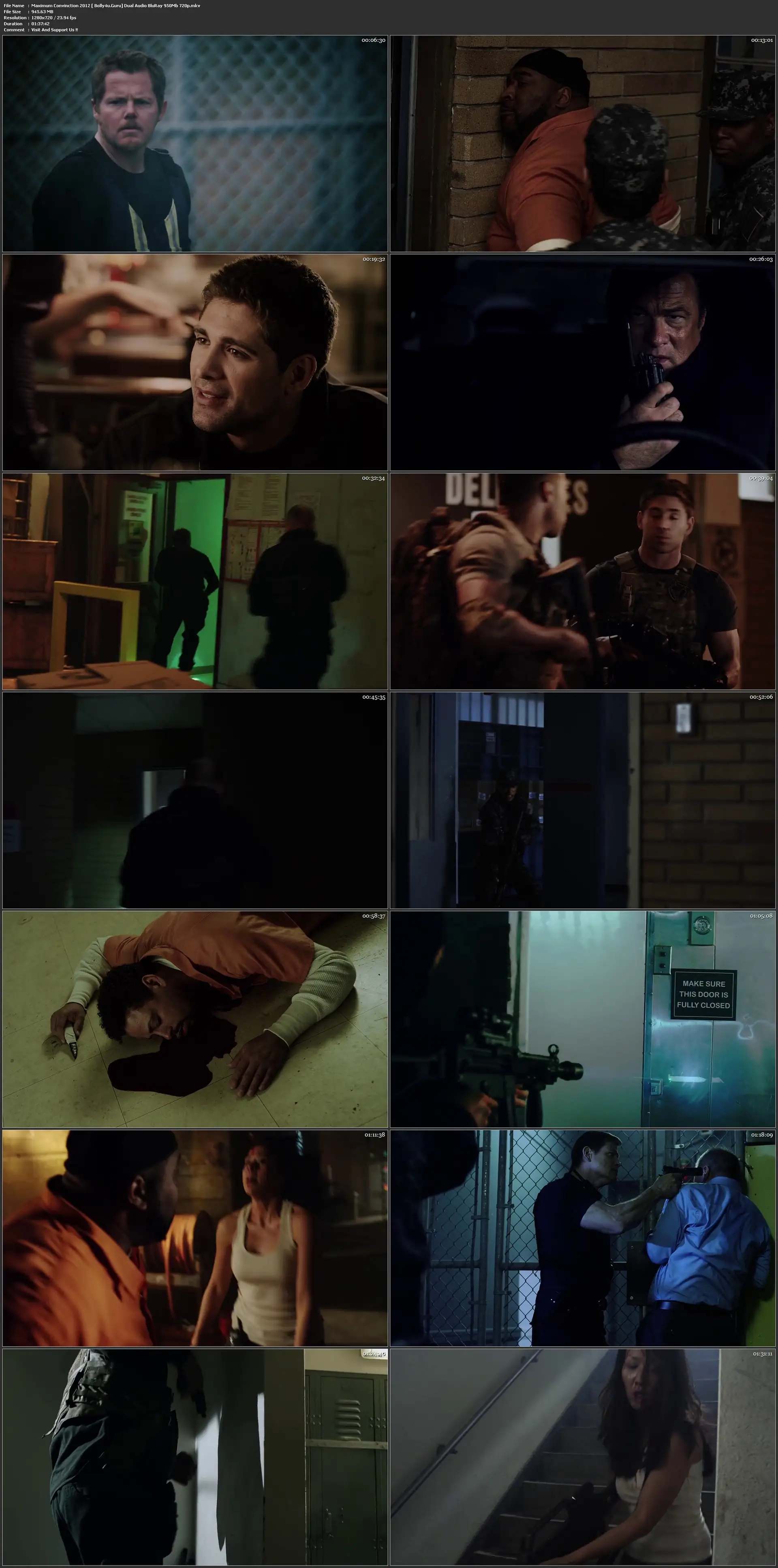 Maximum Conviction 2012 BRRip 950MB Hindi Dual Audio 720p Download