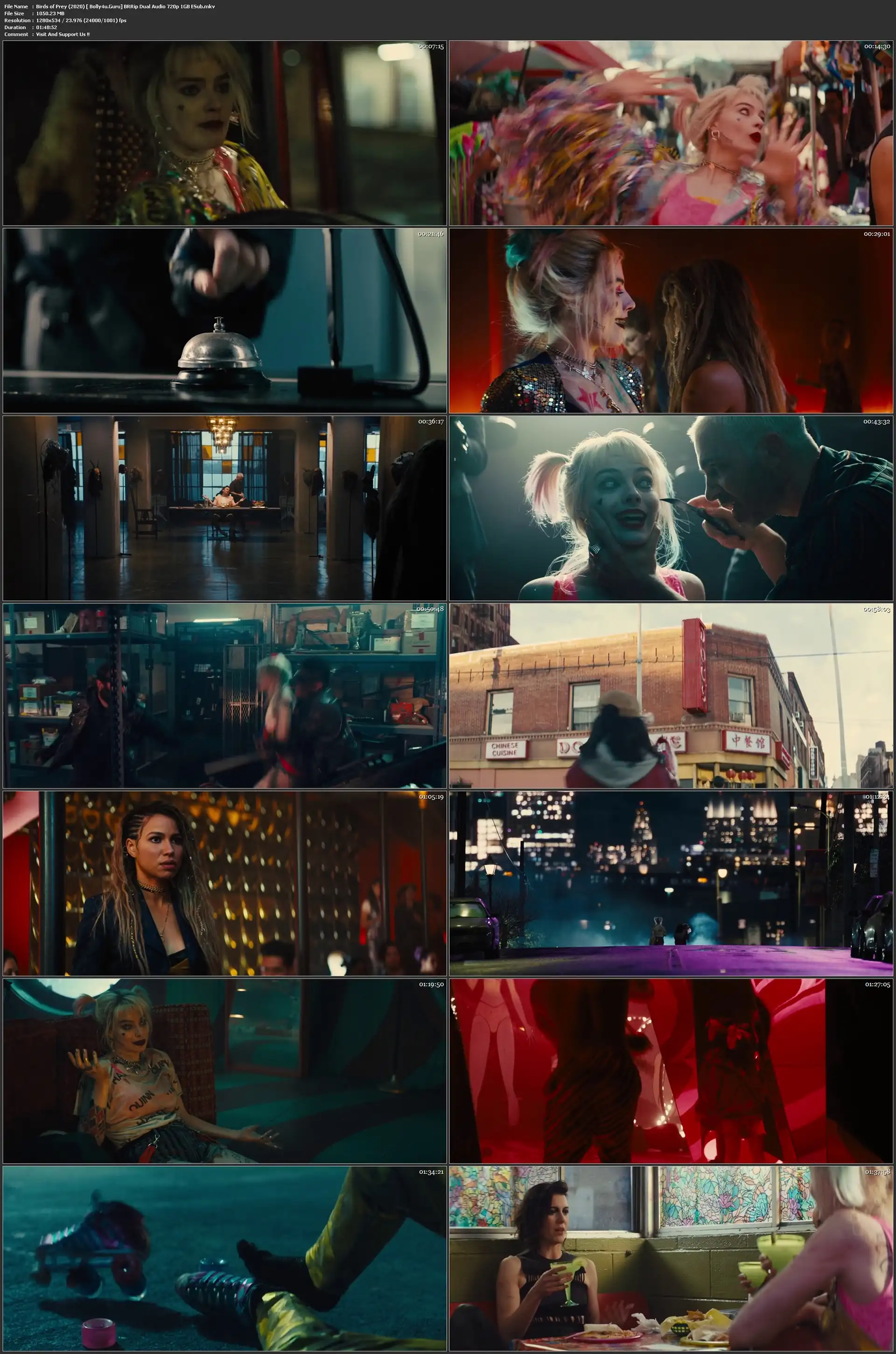 Birds Of Prey 2020 BRRip 350MB Hindi Dual Audio ORG 480p Download