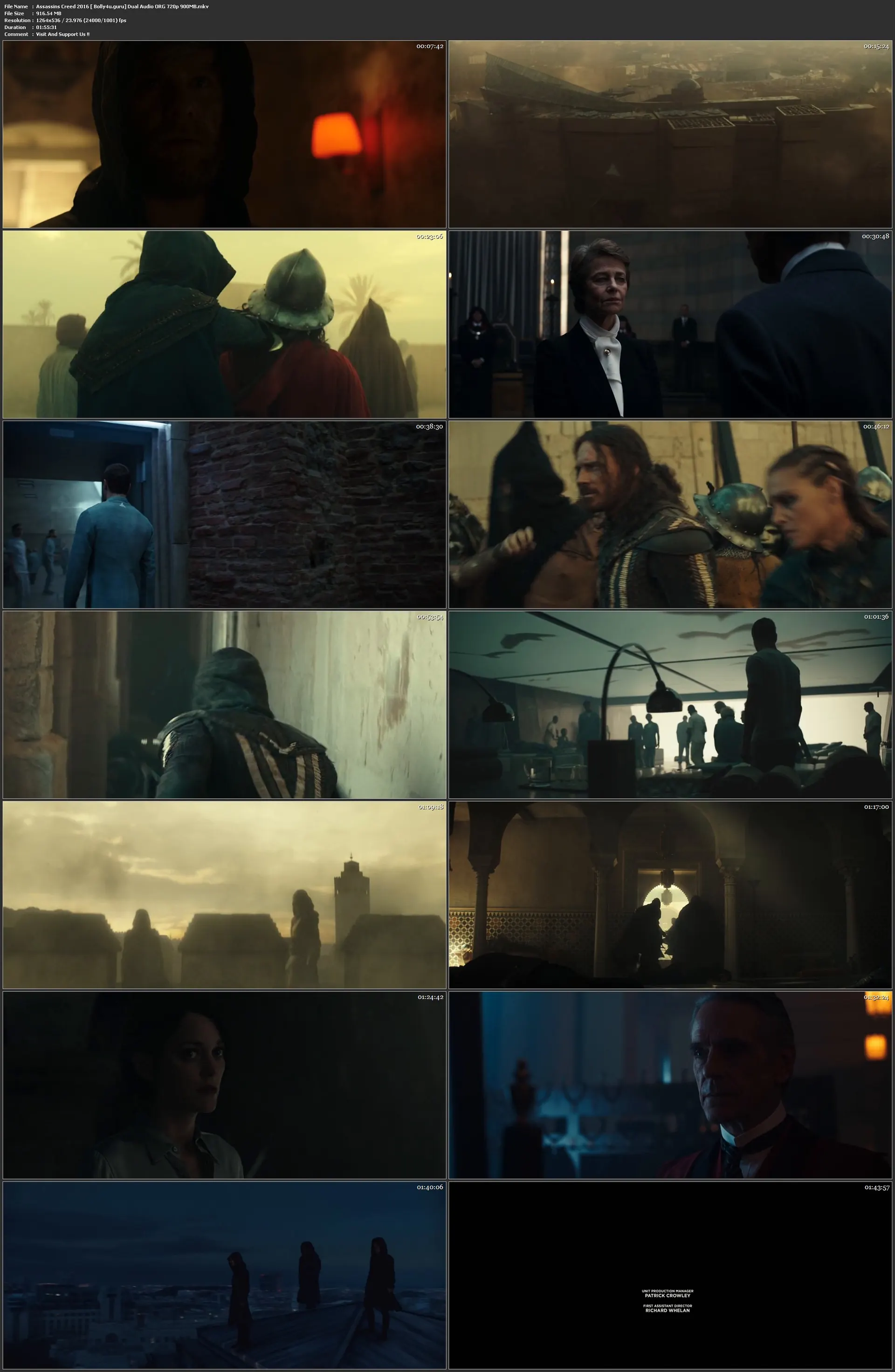 Assassins Creed 2016 BluRay 900Mb Hindi Dual Audio 720p Download