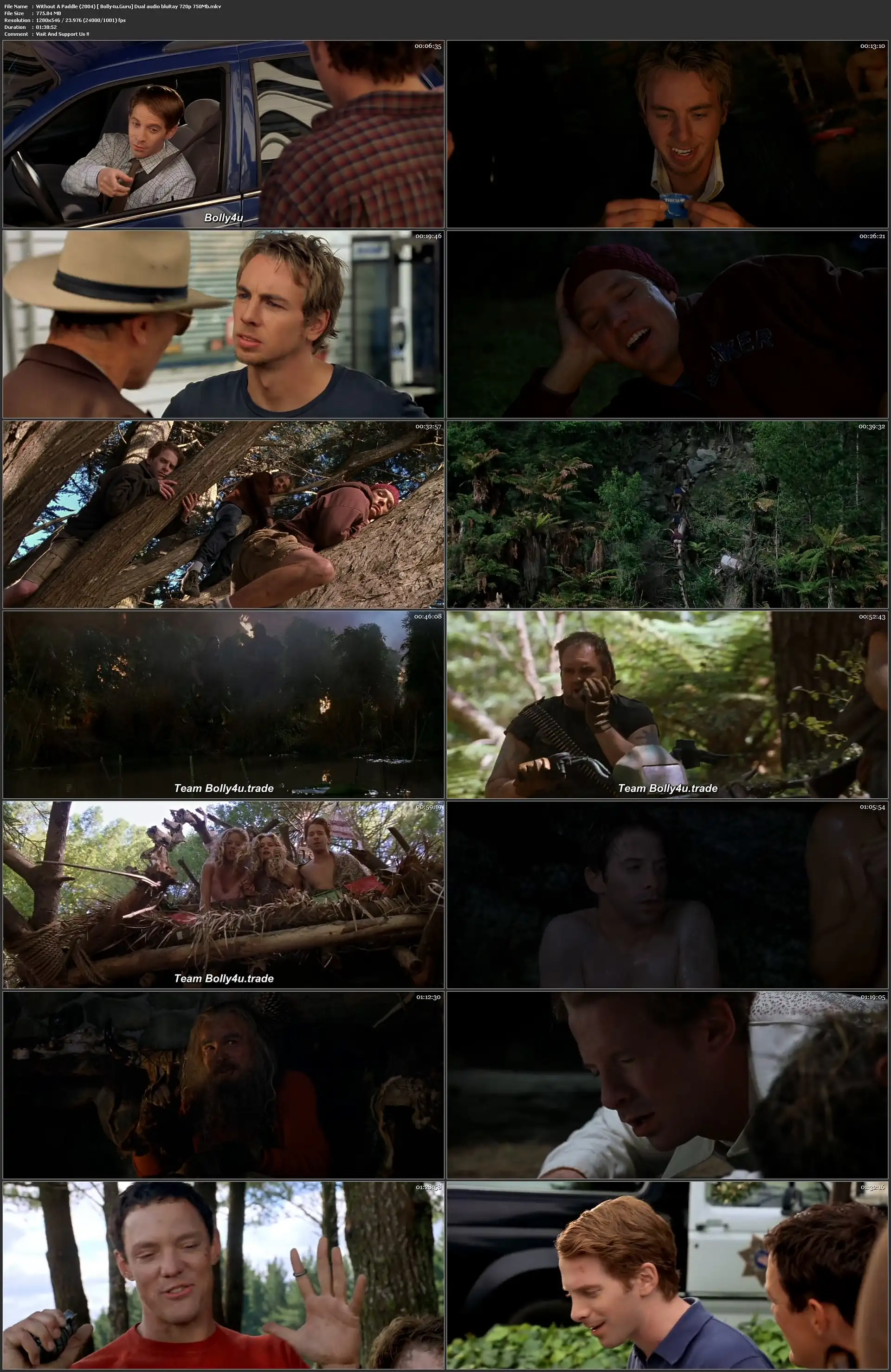 Without A Paddle 2004 BRRip 300Mb Hindi Dual Audio 480p Download