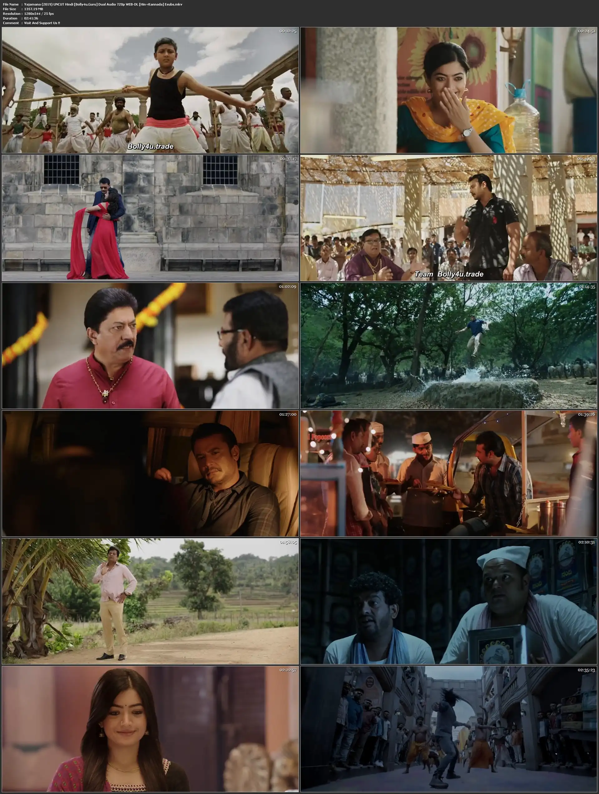 Yajamana 2019 WEB-DL 1.2GB UNCUT  Hindi Dual Audio 720p Download
