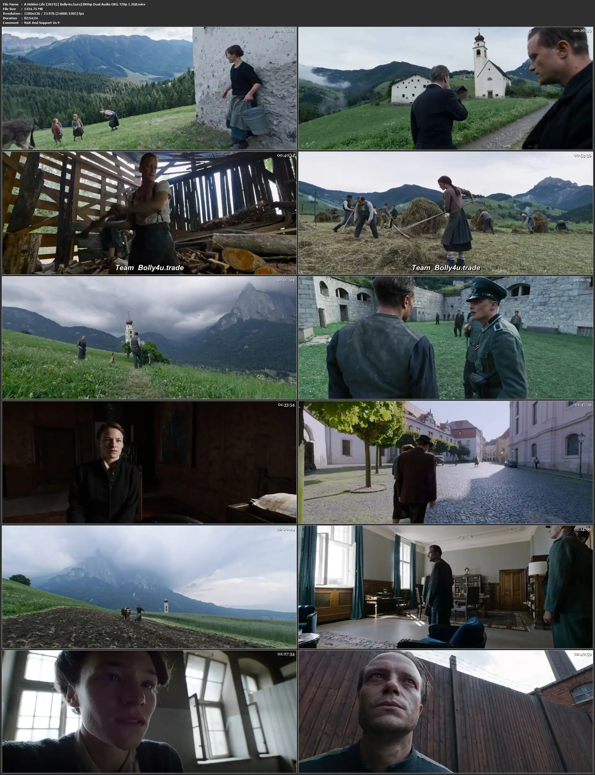 A Hidden Life 2019 BRRip 1.3GB Hindi Dual Audio ORG 720p Download
