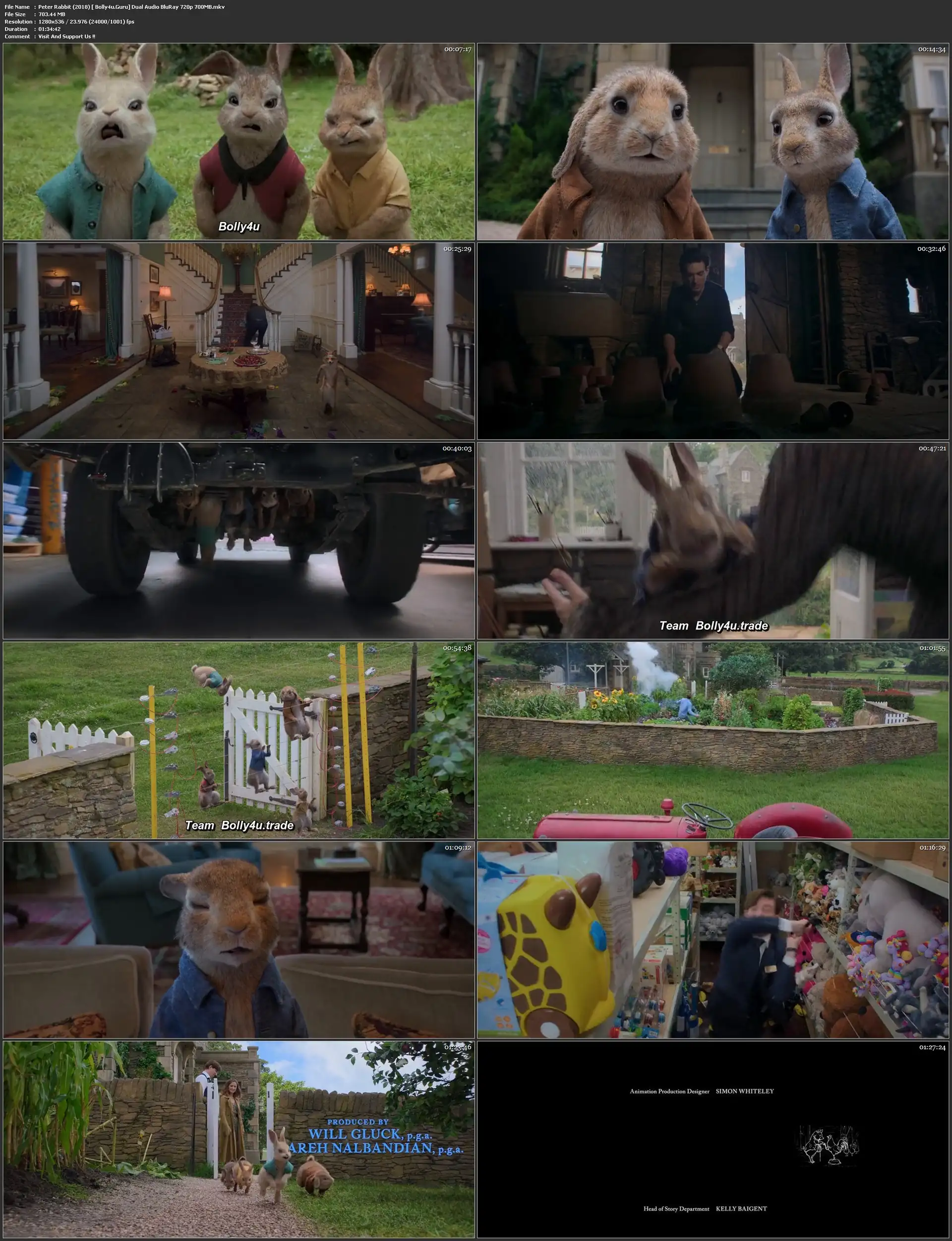 Peter Rabbit 2018 BluRay 300MB Hindi Dual Audio 480p Download