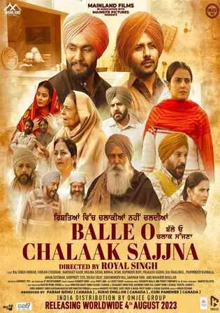 Balle O Chalaak Sajjna 2023 WEB-DL Punjabi Full Movie Download 1080p  720p  480p poster  Bolly4u Official